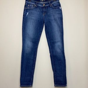 7 FOR ALL MANKIND Skinny Crop and Roll Jeans. Size 26